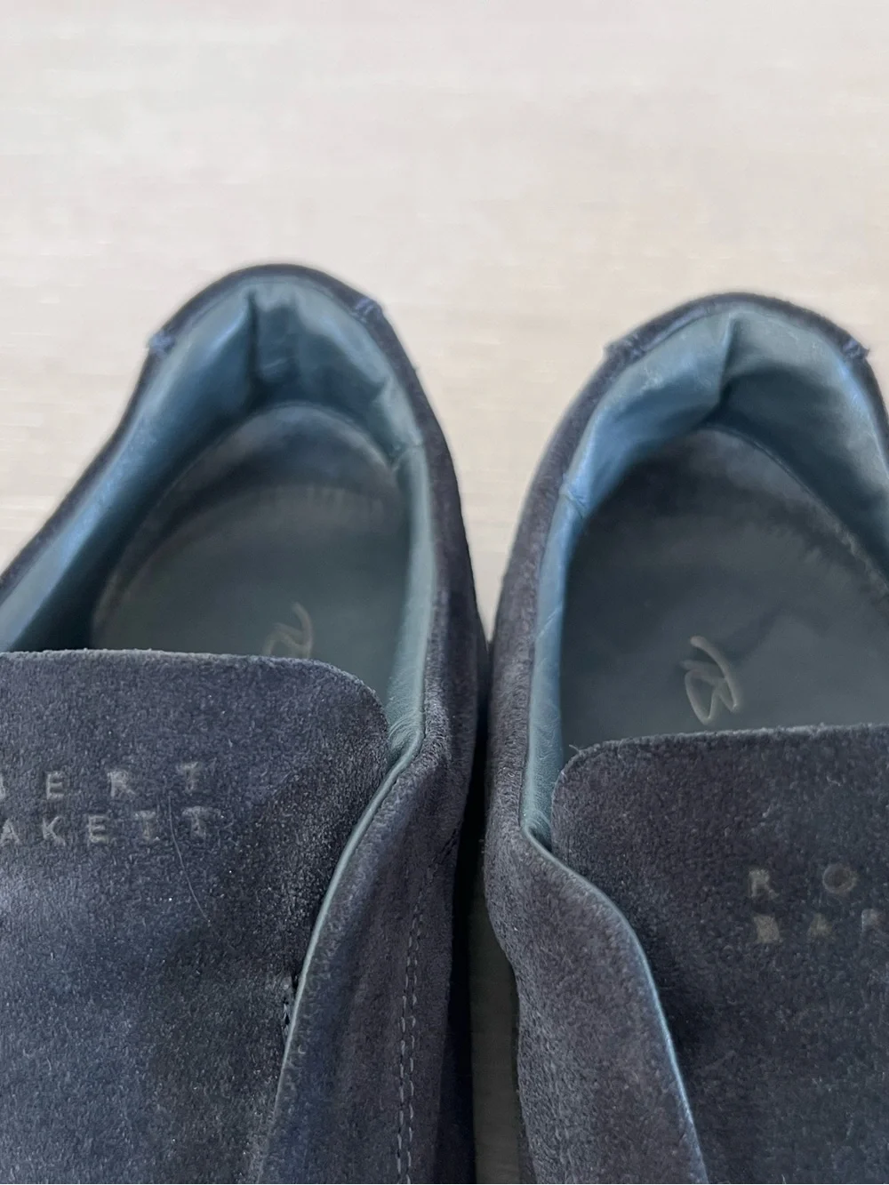 Robert Barakett Men's Slip-On Suede Loafers in Black